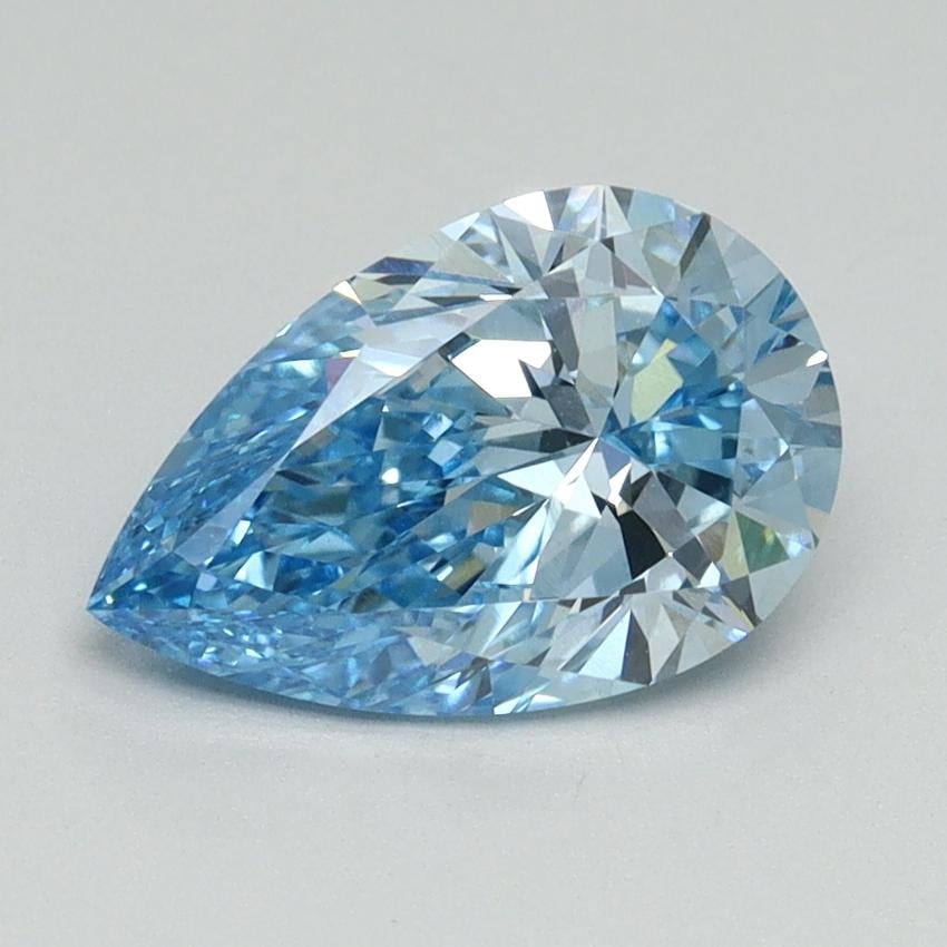 1.51 Ct. Fancy Vivid Blue Pear Lab Grown Diamond