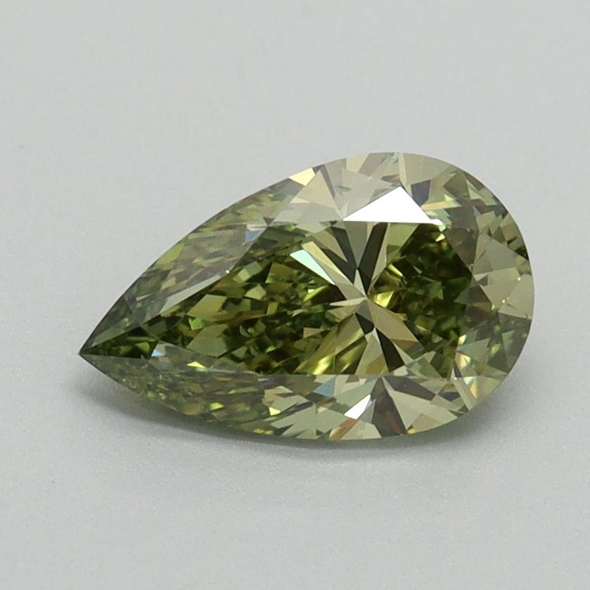 1.00 Ct. Fancy Vivid Green Pear Lab Grown Diamond
