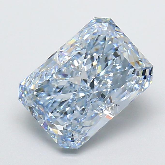 3.28 Ct. Fancy Light  Blue Radiant Lab Grown Diamond