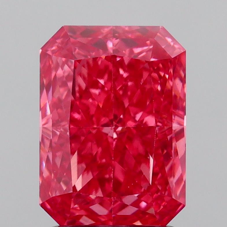 2.10 Ct. Fancy Vivid  Pink Radiant Lab Grown Diamond