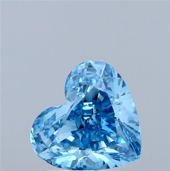 2.48 Ct. Fancy Vivid Blue Heart Lab Grown Diamond