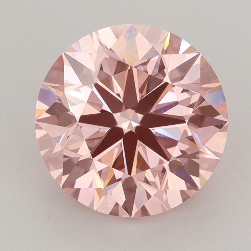 3.21 Ct. Fancy Pink Round Lab Grown Diamond