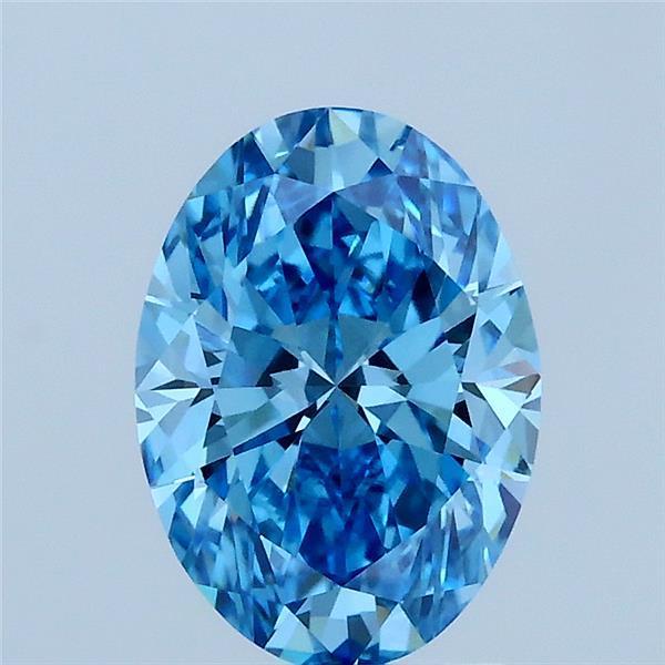 1.50 Ct. Fancy Vivid Blue Oval Lab Grown Diamond
