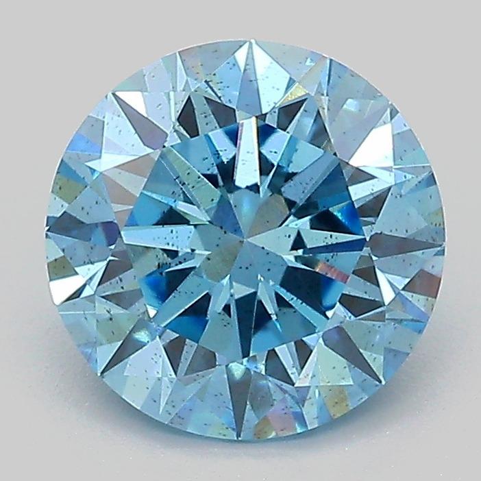2.10 Ct. Fancy Vivid Blue Round Lab Grown Diamond