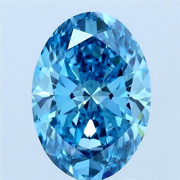2.06 Ct. Fancy Blue Oval Lab Grown Diamond