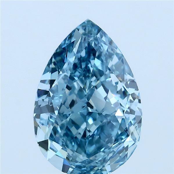 3.12 Ct. Fancy Blue Pear Lab Grown Diamond