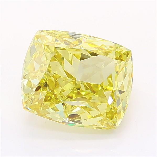 2.00 Ct. Fancy Intense Yellow Cushion Lab Grown Diamond