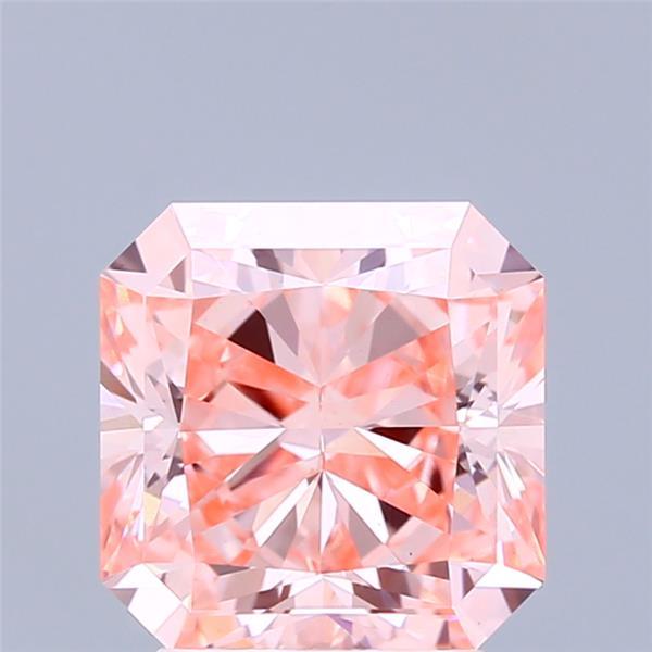 3.02 Ct. Fancy Vivid Pink Radiant Lab Grown Diamond