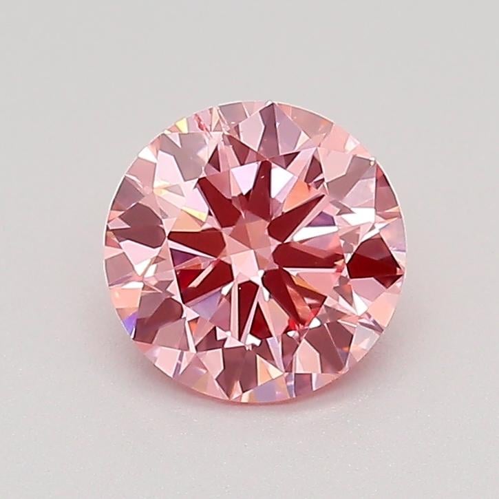 0.91 Ct. Fancy Intense Pink Round Lab Grown Diamond