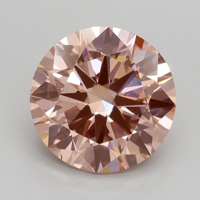 2.40 Ct. Fancy Intense Pink Round Lab Grown Diamond