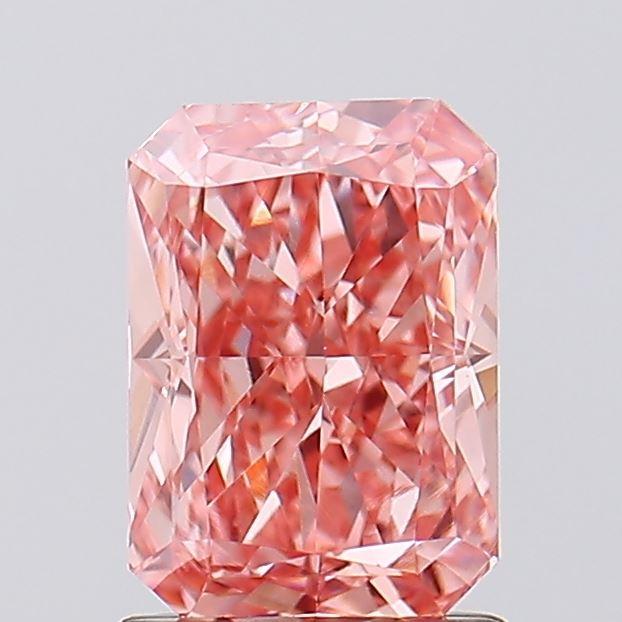 1.58 Ct. Fancy Vivid Pink Radiant Lab Grown Diamond