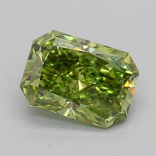 1.01 Ct. Fancy Vivid Green Radiant Lab Grown Diamond