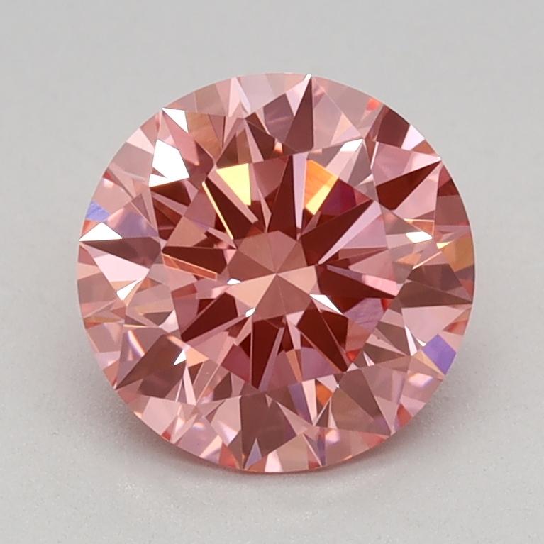 1.08 Ct. Fancy Vivid Pink Round Lab Grown Diamond