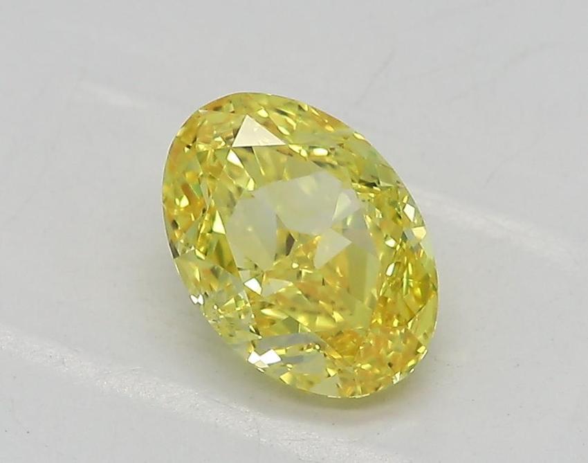 1.01 Ct. Fancy Vivid Yellow Oval Lab Grown Diamond