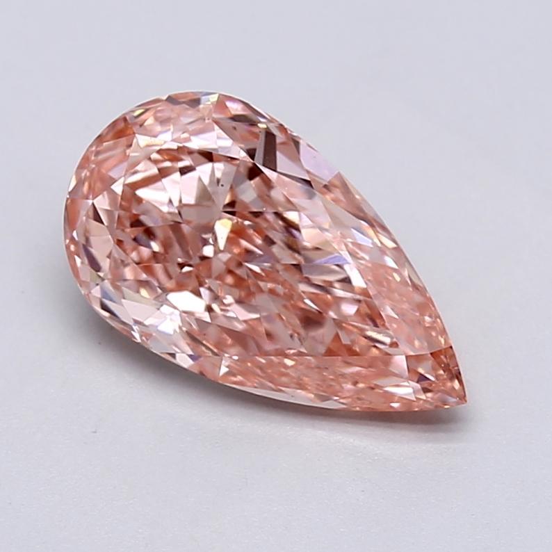 2.58 Ct. Fancy Vivid  Pink Pear Lab Grown Diamond