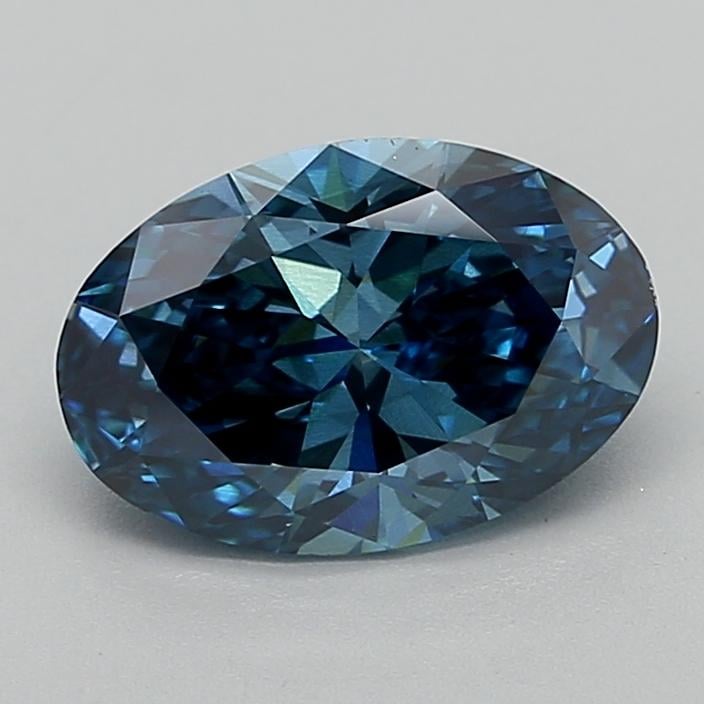 2.09 Ct. Fancy Vivid  Blue Oval Lab Grown Diamond