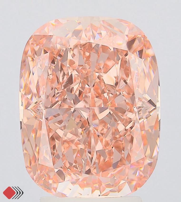 5.01 Ct. Fancy Vivid Pink Cushion Lab Grown Diamond