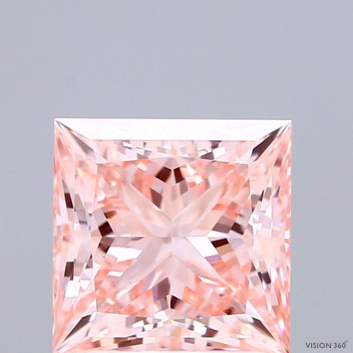 2.53 Ct. Fancy Vivid Pink Princess Lab Grown Diamond