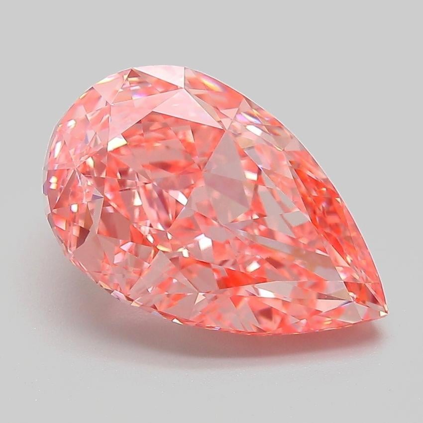 5.15 Ct. Fancy Vivid Pink Pear Lab Grown Diamond