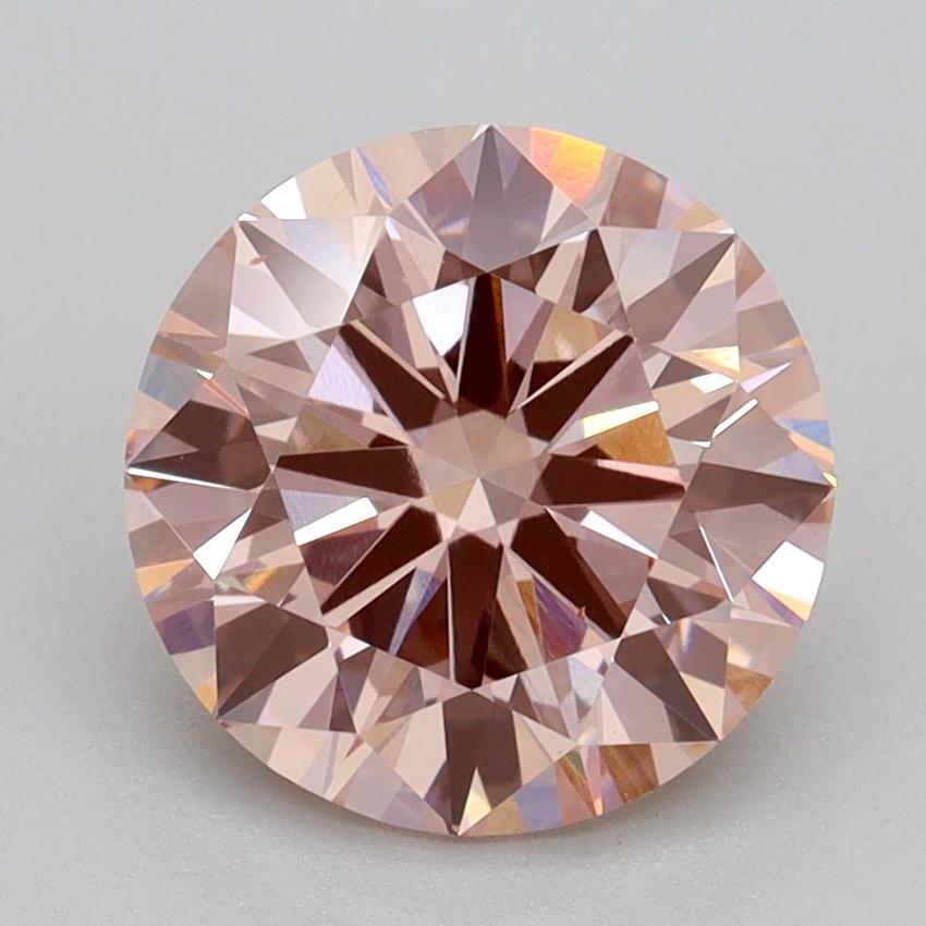 2.65 Ct. Fancy Intense Pink Round Lab Grown Diamond