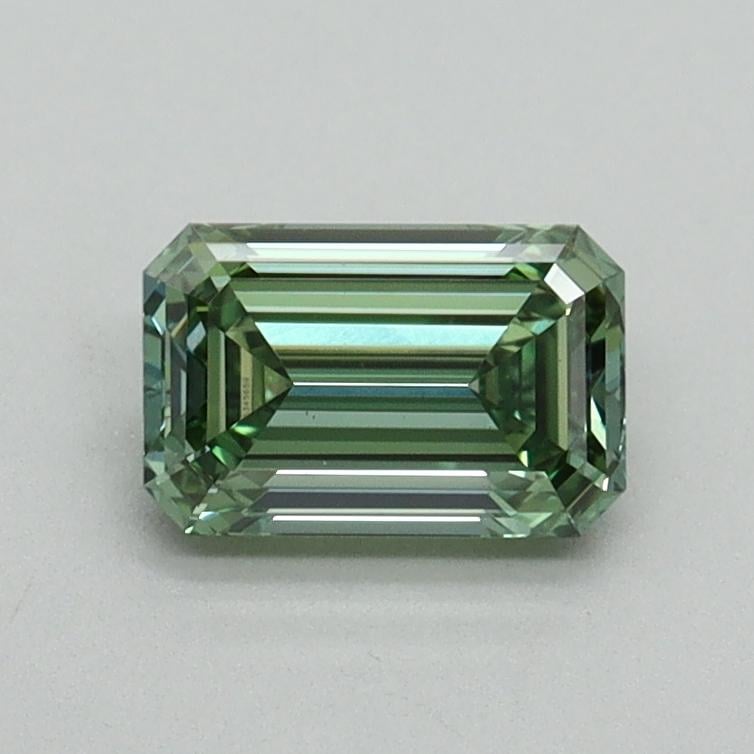 0.73 Ct. Fancy Intense Pacific Green Emerald Lab Grown Diamond