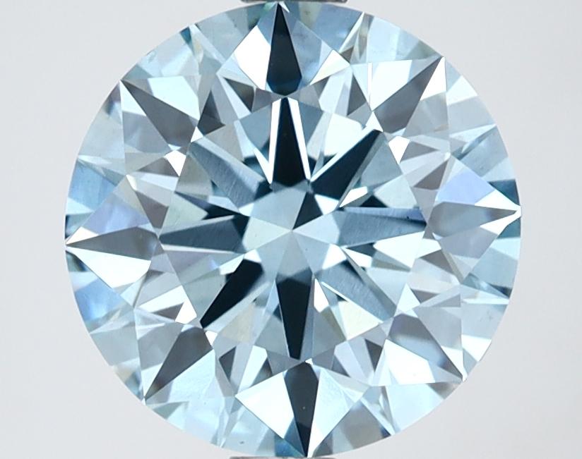 2.57 Ct. Fancy Vivid Blue Round Lab Grown Diamond