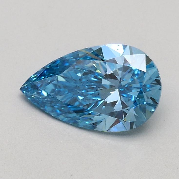 0.51 Ct. Fancy Vivid Blue Pear Lab Grown Diamond