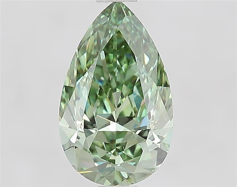 1.43 Ct. Fancy Vivid  Green Pear Lab Grown Diamond