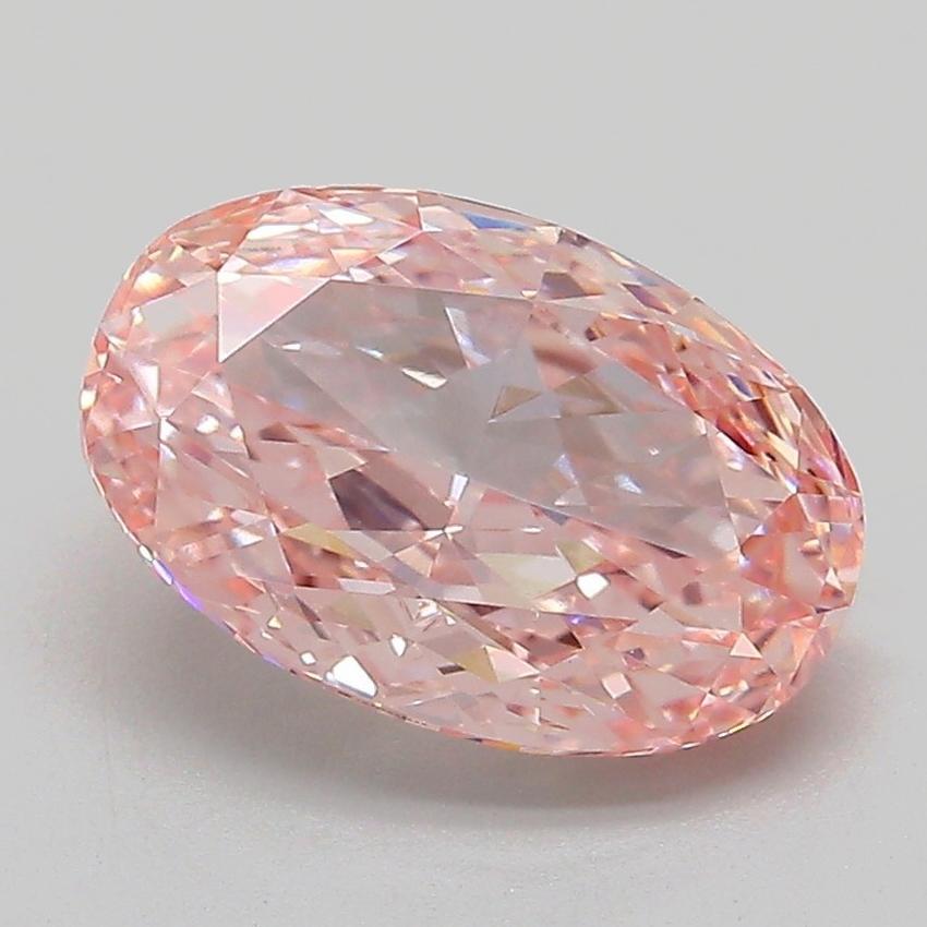 2.53 Ct. Fancy Intense Pink Oval Lab Grown Diamond