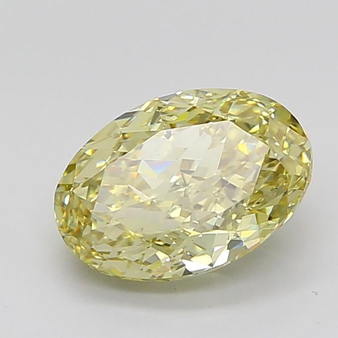 4.02 Ct. Fancy Intense Yellow Oval Lab Grown Diamond