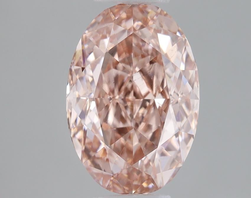 1.06 Ct. Fancy Intense Brownish Pink Oval Lab Grown Diamond