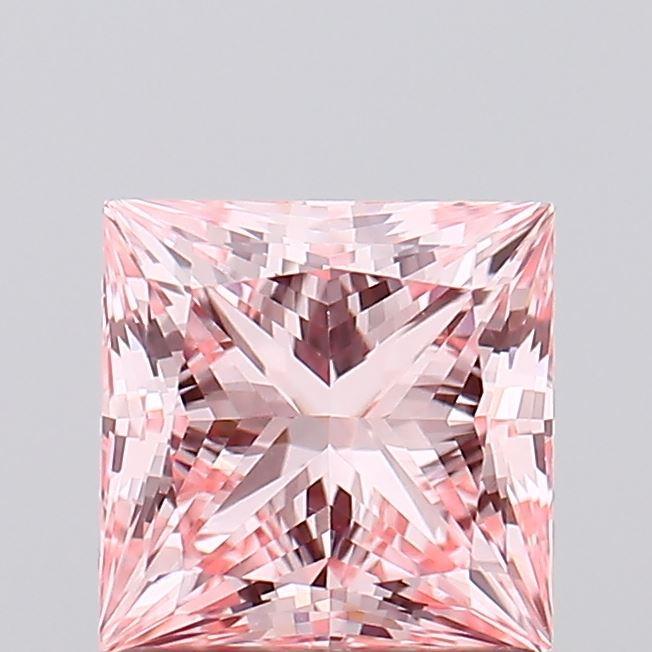 1.05 Ct. Fancy Vivid Pink Princess Lab Grown Diamond
