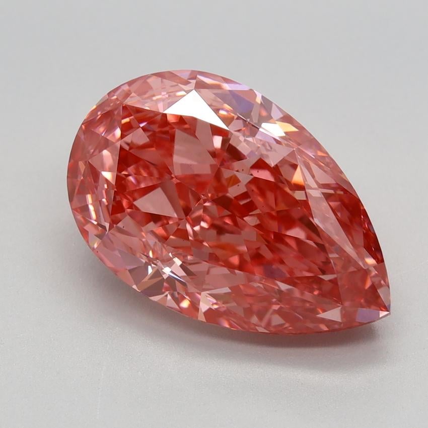 4.16 Ct. Fancy Vivid Pink Pear Lab Grown Diamond