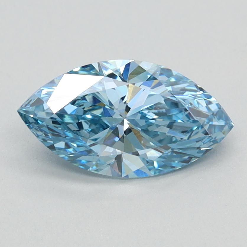 0.90 Ct. Fancy Vivid Blue Marquise Lab Grown Diamond