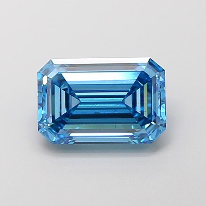 2.04 Ct. Fancy Vivid Blue Emerald Lab Grown Diamond