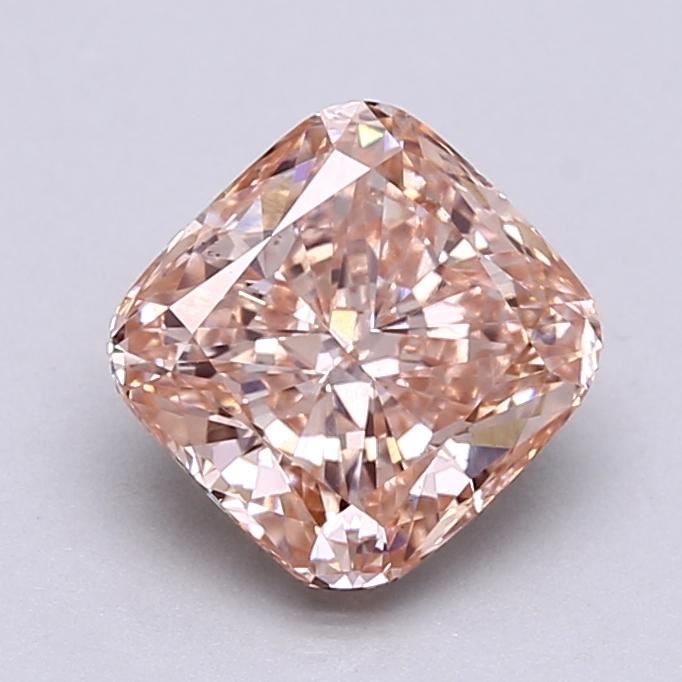 2.51 Ct. Fancy Vivid  Pink Cushion Lab Grown Diamond