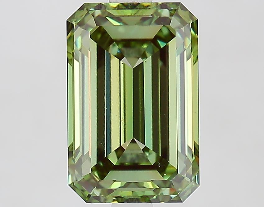 3.08 Ct. Fancy Vivid Green Emerald Lab Grown Diamond