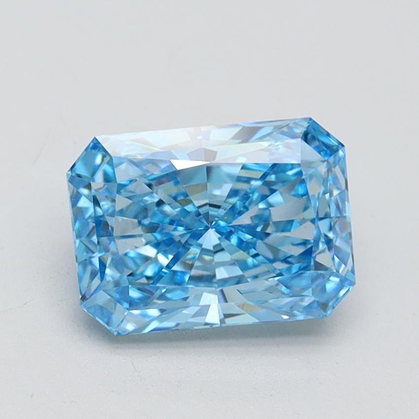 1.65 Ct. Fancy Vivid Blue Radiant Lab Grown Diamond