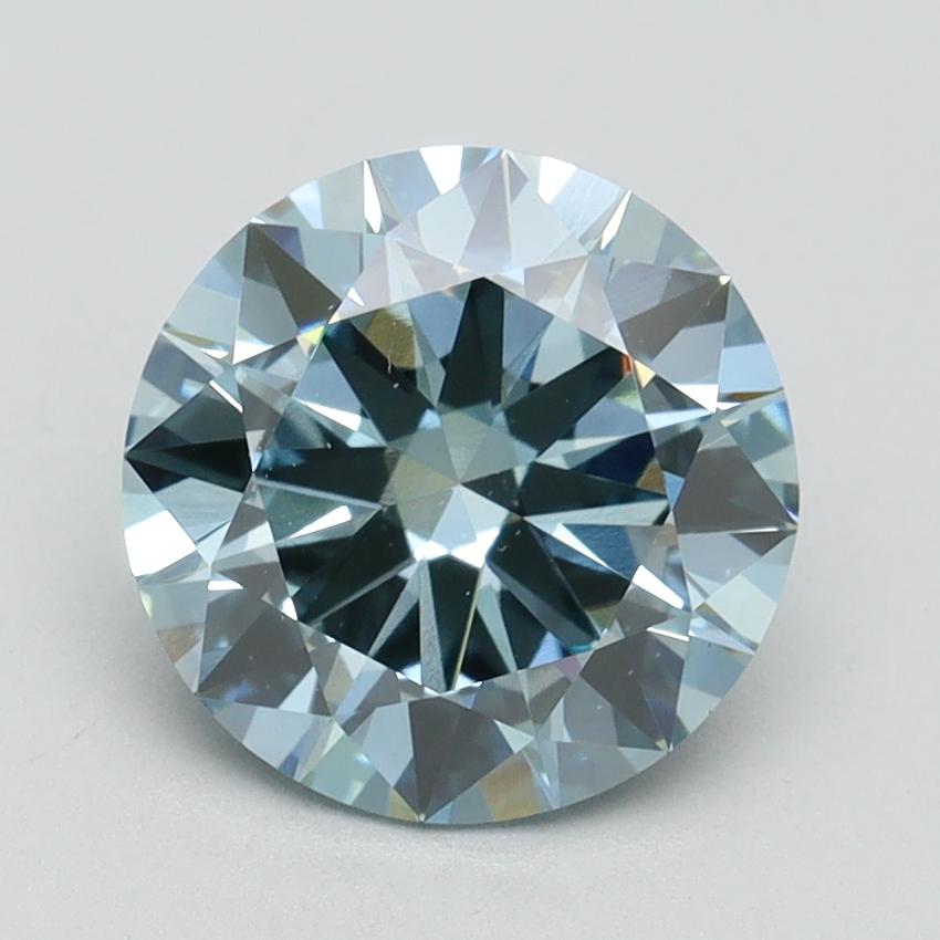 2.37 Ct. Fancy Intense Blue Round Lab Grown Diamond