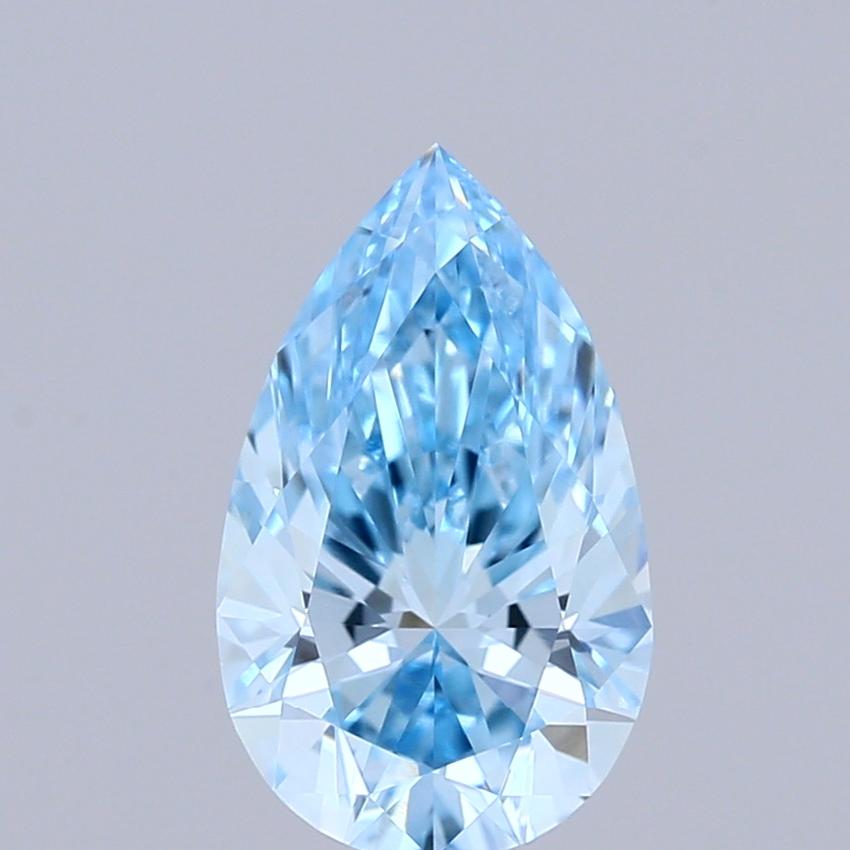 1.15 Ct. Fancy Vivid  Blue Pear Lab Grown Diamond