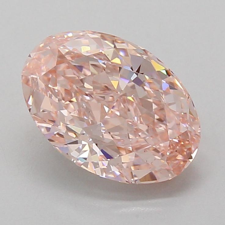 3.08 Ct. Fancy Vivid Pink Oval Lab Grown Diamond