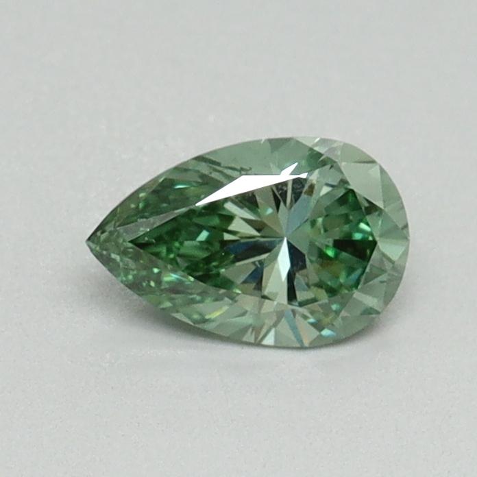 0.40 Ct. Fancy Vivid Pacific Green Pear Lab Grown Diamond