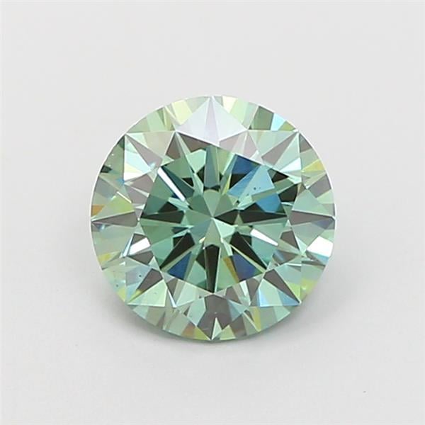 1.07 Ct. Fancy Vivid  Green Round Lab Grown Diamond