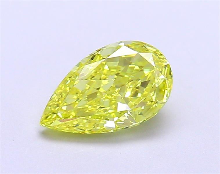 1.12 Ct. Fancy Vivid  Yellow Pear Lab Grown Diamond