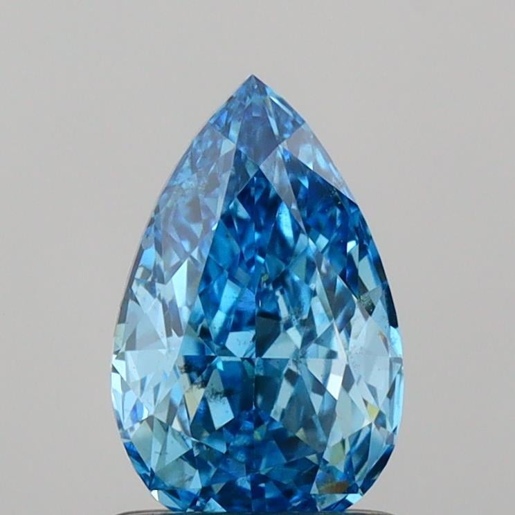 1.03 Ct. Fancy Vivid  Blue Pear Lab Grown Diamond