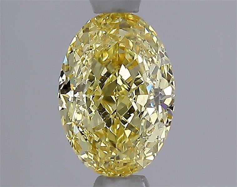1.53 Ct. Fancy Intense  Yellow Oval Lab Grown Diamond