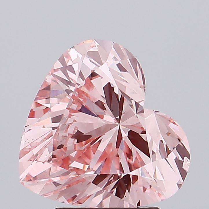 3.00 Ct. Fancy Intense Pink Heart Lab Grown Diamond