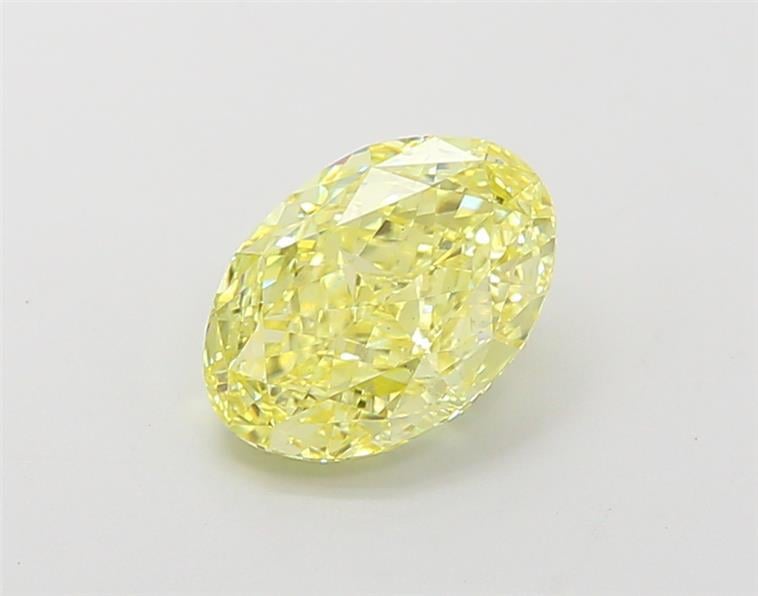 1.84 Ct. Fancy Intense Yellow Oval Lab Grown Diamond