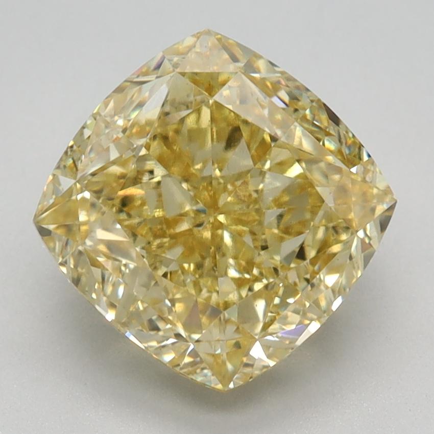 2.72 Ct. Fancy Intense Yellow Cushion Lab Grown Diamond