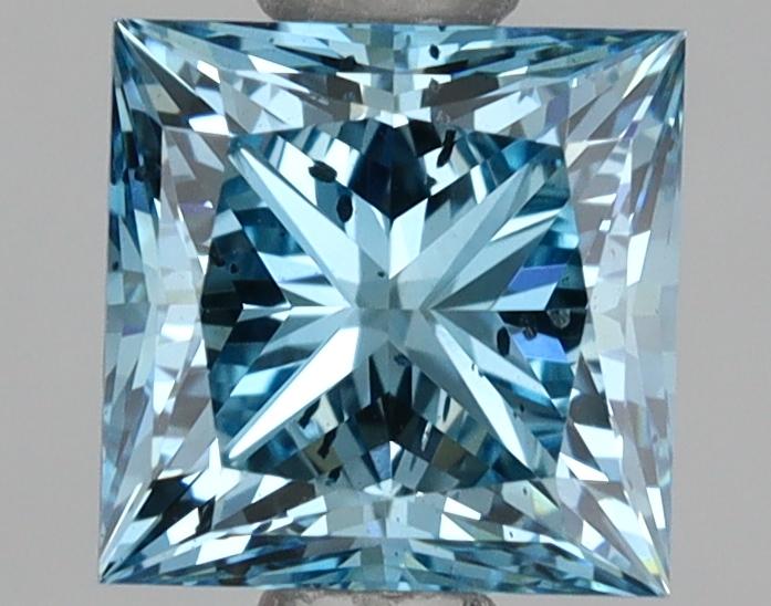 1.01 Ct. Fancy Vivid Blue Princess Lab Grown Diamond